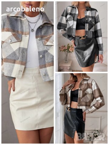 Дамско вълнено късо палто, 5цвята