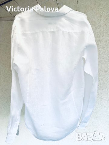 Бяла ленена риза DRYKORN FOR BEAUTIFUL PEOPLE , снимка 8 - Ризи - 41801172