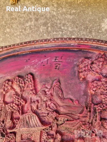 Красива китайска овална фигурална масичка , снимка 7 - Маси - 47685772