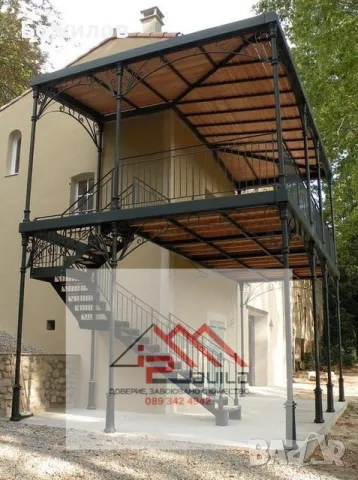 Ремонт на покриви, покриване тераси, навеси, безшевни улуци , метални навеси 