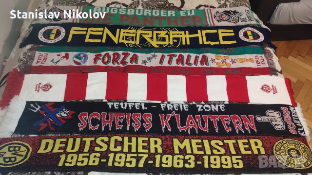 Футболни шалове на Борусия Дортмунд, ФК Метц, Фенербахче, Италия, Вюрцбургер Кикерс, снимка 2 - Футбол - 44466596
