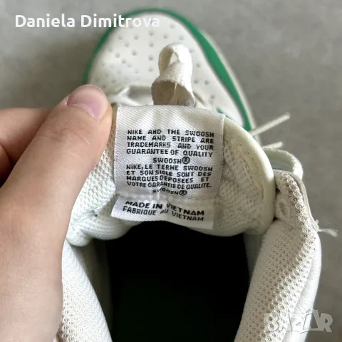 Мъжки кецове Nike Dunk High White Green, снимка 7 - Маратонки - 56121848