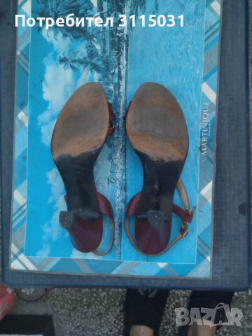 Дамски сандал вишнев на цвят №39, снимка 5 - Сандали - 41775134