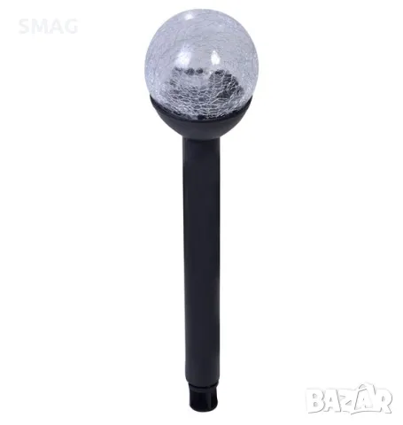 Слънчев фенер соларна лампа топка черен 23.5cm S_1123309, снимка 2 - Соларни лампи - 49902451