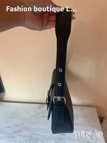Черна кожена чанта за рамо с регулираща се дължина на дръжката и отделен джоб с цип на LC WAIKIKI 🖤, снимка 7 - Чанти - 51892979
