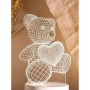 Декоративна 3D LED лампа с мече и сърце, снимка 2