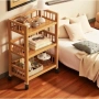 Шкаф на колела, етажерка, бамбуков рафт, 30 x 50 x 82 см, снимка 4