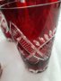 Кристални чаши червен кристал , снимка 2