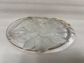 Кристална чинийка с релефен ирис на дъното, снимка 3