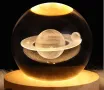 3D нощна лампа космос-Сатурн и нейните луни, снимка 1