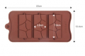 Шоколад шоколадов блок шоколадова плочка 3 блокчета релеф листа и какао силиконов молд форма фондан, снимка 2