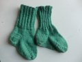 зелени плетени чорапи ходило 14, конч 16, снимка 1