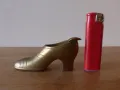 Пепелник Дамска обувка бронз, снимка 9