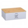Метална кутия за бисквити, хляб, сухари, храна, 30х22х10,5 см, снимка 1 - Кутии за храна - 35837294