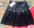 ZARA Нова с етикет черна кожена пола ЗАРА, снимка 4