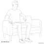 vidaXL Диван с мека мебел, тъмносив, 110 см, изкуствена кожа, снимка 9