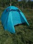 Продавам чисто нова синя много лека двуслойна палатка с алуминиеви рейки и два входа , снимка 12