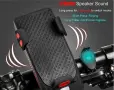 Фар за велосипед с държач за телефон, 4 в 1, Power Bank, звънец за велосипед, черно-червен, снимка 6