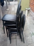 Метални столове тапицирани с кожени седалки и облегалкии, снимка 4