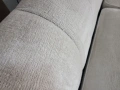 Кремав комплект дивани от плат две тройки, снимка 5