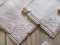 Ръчно изработени салфетки ,лен , бродерия,шопски мотиви, снимка 3