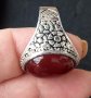 Стар турски сребърен пръстен с Карнеол - камъкът на любовта и здравето, снимка 11