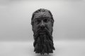 Авторска ръчно изработена скулптура на глава от лят мрамор Севт III, снимка 1 - Колекции - 40423611