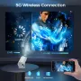 НОВ тестван Мини 4K проектор за телефон, TV Stiс WiFi и Bluetooth, преносимо домашно кино, снимка 6