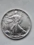 USA. ЕДНА УНЦИЯ от 1990 год. 0.999 Сребро, снимка 1