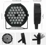 VYmaksran A36 4 броя LED PAR прожектори – 36W RGB, DMX512, 3 дистанционни, 7 режима, снимка 7