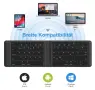 Сгъваема клавиатура OMOTON KB567, акумулаторна безжична Bluetooth клавиатура, със стойка за смартфон, снимка 3