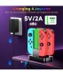 Зарядна станция Wenocally за Nintendo Switch + 2 безжични геймпада – RGB стойка, снимка 4