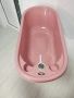 Бебешка вана 88 см с оттичане, термометър и подложка – Nordic Pink , снимка 3