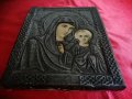 Старинна РУСКА Икона Девата с Младенеца , Обков 19Век, снимка 2