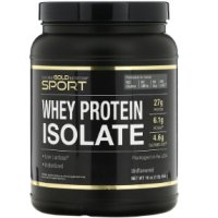 Протеин, неовкусен, California Gold Nutrition, SPORT - Whey Protein Isolate, 454 g, снимка 1 - Хранителни добавки - 41693002