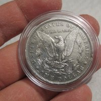 Рядък голям сребърен американски долар, морган долар, MORGAN DOLLAR, ONE DOLLAR - 1890 г., снимка 4 - Нумизматика и бонистика - 35585003