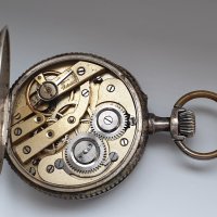 Сребърен джобен часовник, снимка 8 - Антикварни и старинни предмети - 42682316
