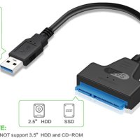 Адаптерни кабели свързващи 2,5-инчов външен SSD HDD твърд диск 22-пинов Sata 3, снимка 2 - Части и Платки - 41486585