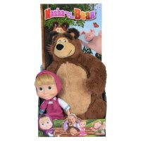 SIMBA Комплект голяма кукла Маша и плюшен мечок МАША И МЕЧОКА 109301016, снимка 1 - Плюшени играчки - 41723444