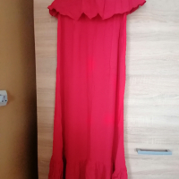 Calzedonia дълга червена рокля, снимка 10 - Рокли - 36375700
