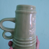 Керамика Стара редка масивна халба чаша / бира ШУМЕНСКО стари бирени чаши халби, снимка 3 - Колекции - 36462448
