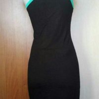 Черна вталена рокля, с бие цвят мента👗🍀S, M💕🍀арт.3044, снимка 3 - Рокли - 33843877