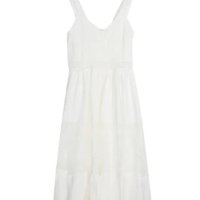 Бяла рокля дантела, бяла лятна рокля, рокля презрамки, снимка 4 - Рокли - 44228521