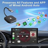 Нов CarPlay Безжичен Bluetooth адаптер за Android Auto USB C донгъл за OEM за Автомобил Кола, снимка 3 - Друга електроника - 41919421