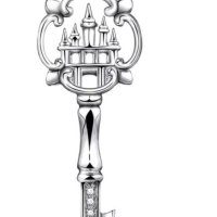 Изключително красив сребърен ключ-замък, снимка 3 - Колиета, медальони, синджири - 40412866