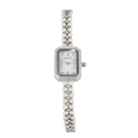 Дамски часовник  комплект с гривна бял/сребрист, снимка 3 - Дамски - 44524365