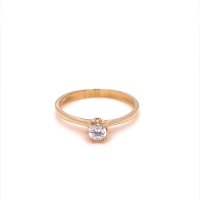 Златен дамски пръстен 1,56гр. размер:55 14кр. проба:585 модел:17629-4, снимка 1 - Пръстени - 42182054