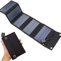 Foldable Solar Panel 15 W, сгъваем соларен панел, зареждащ вашето устройство директно от слънцето, 2, снимка 1 - Външни батерии - 41456974