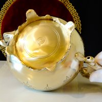 Английски чайник,кана никелово сребро,рококо. , снимка 6 - Антикварни и старинни предмети - 34624513