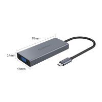 USB Хъб USB Преобразувател Orico MC-U501P-GY-BP, USB Type C Хъб, 5-in-1 Docking Station, снимка 4 - Кабели и адаптери - 33986931